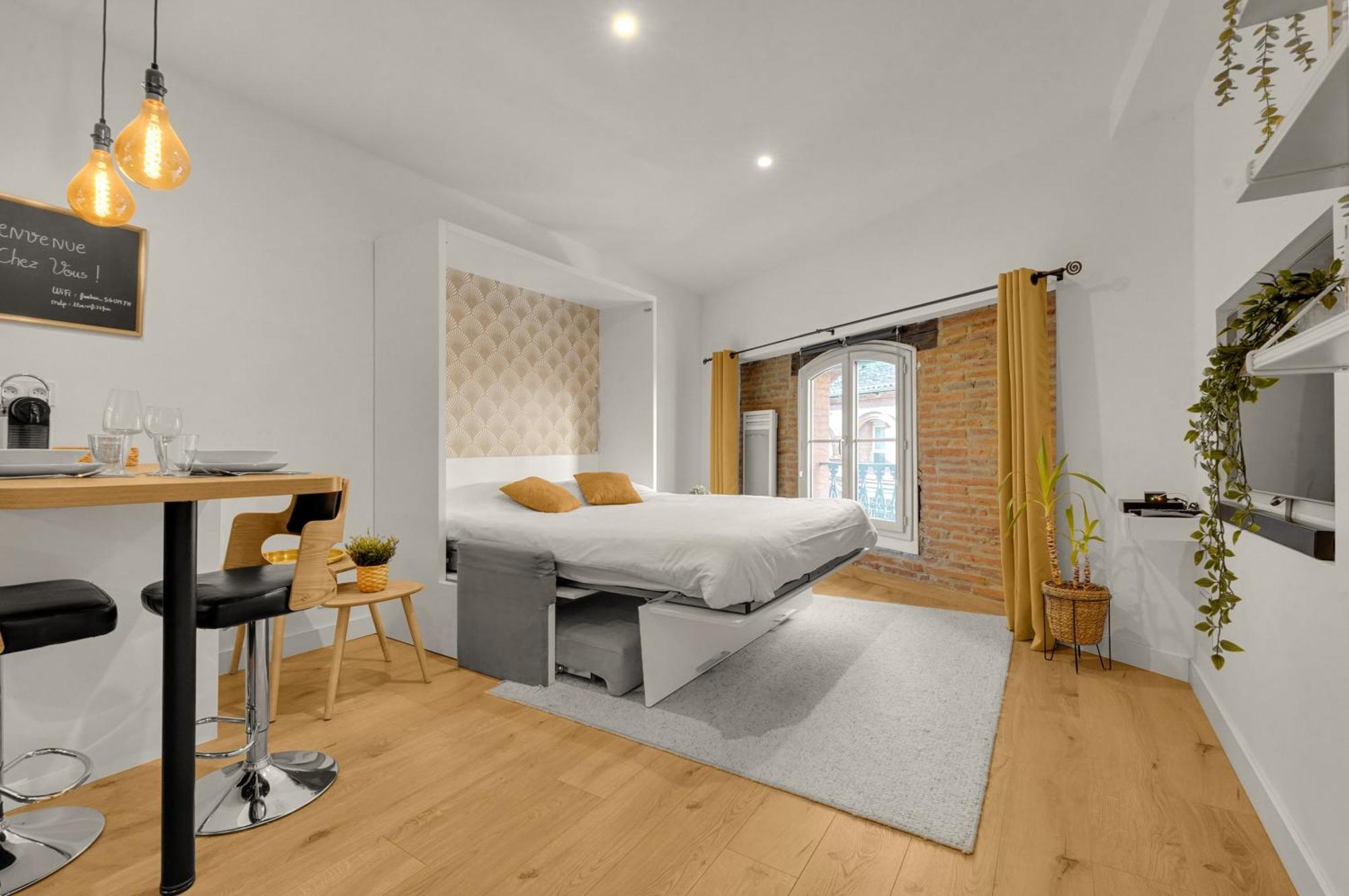 Le Floral - Cosy Studio Climatise Avec Parking Prive Et Netflix 圖盧茲 外观 照片